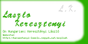 laszlo keresztenyi business card